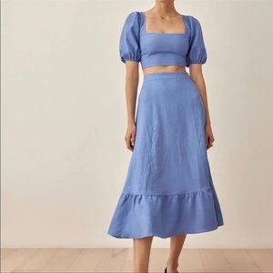 Reformation Yucca Linen Two Piece In size 6